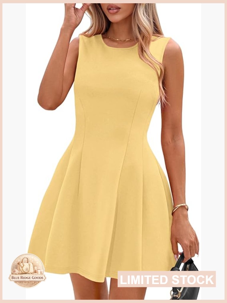 A-Line Mini Tank Dress Elegant Classic Business Casual Cocktail Party Work